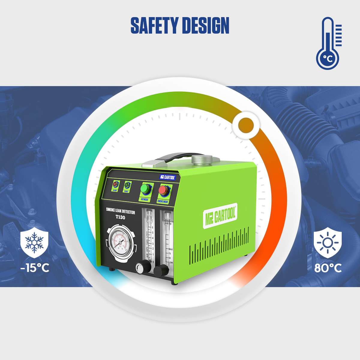 MR CARTOOL T130 Automotive Smoke Tester - Image 8