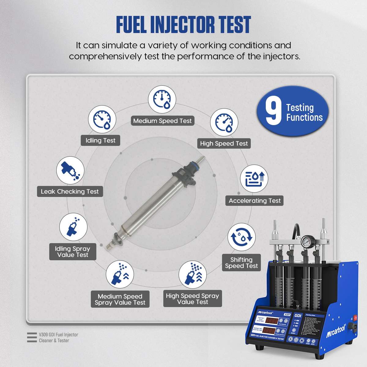 MRCARTOOL V309 Fuel Injector Tester Direct Injection - Image 9