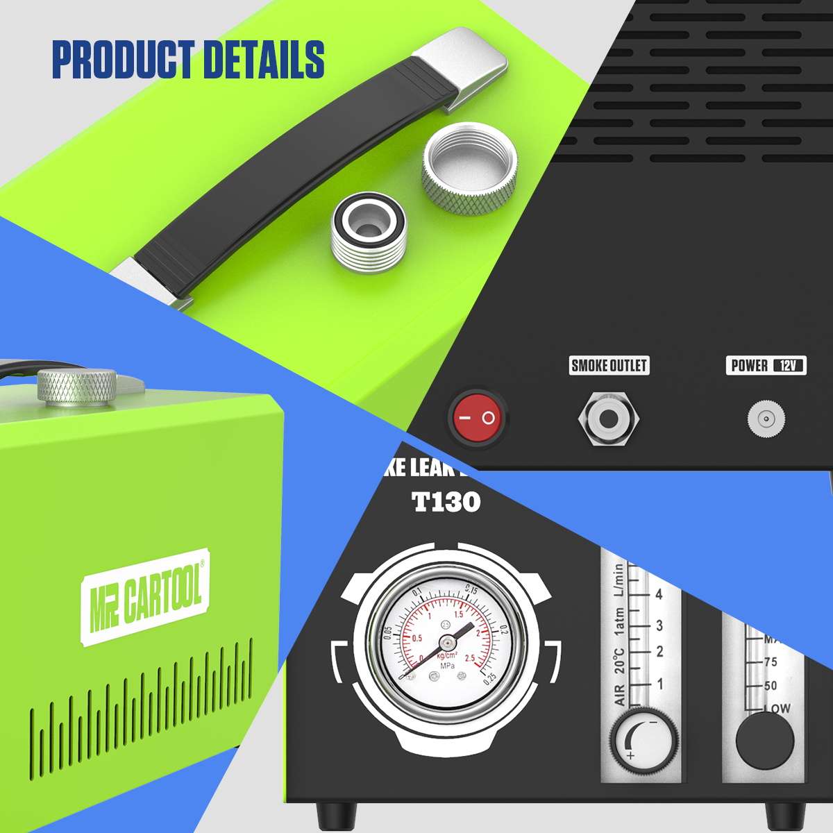 MR CARTOOL T130 Automotive Smoke Tester - Image 6