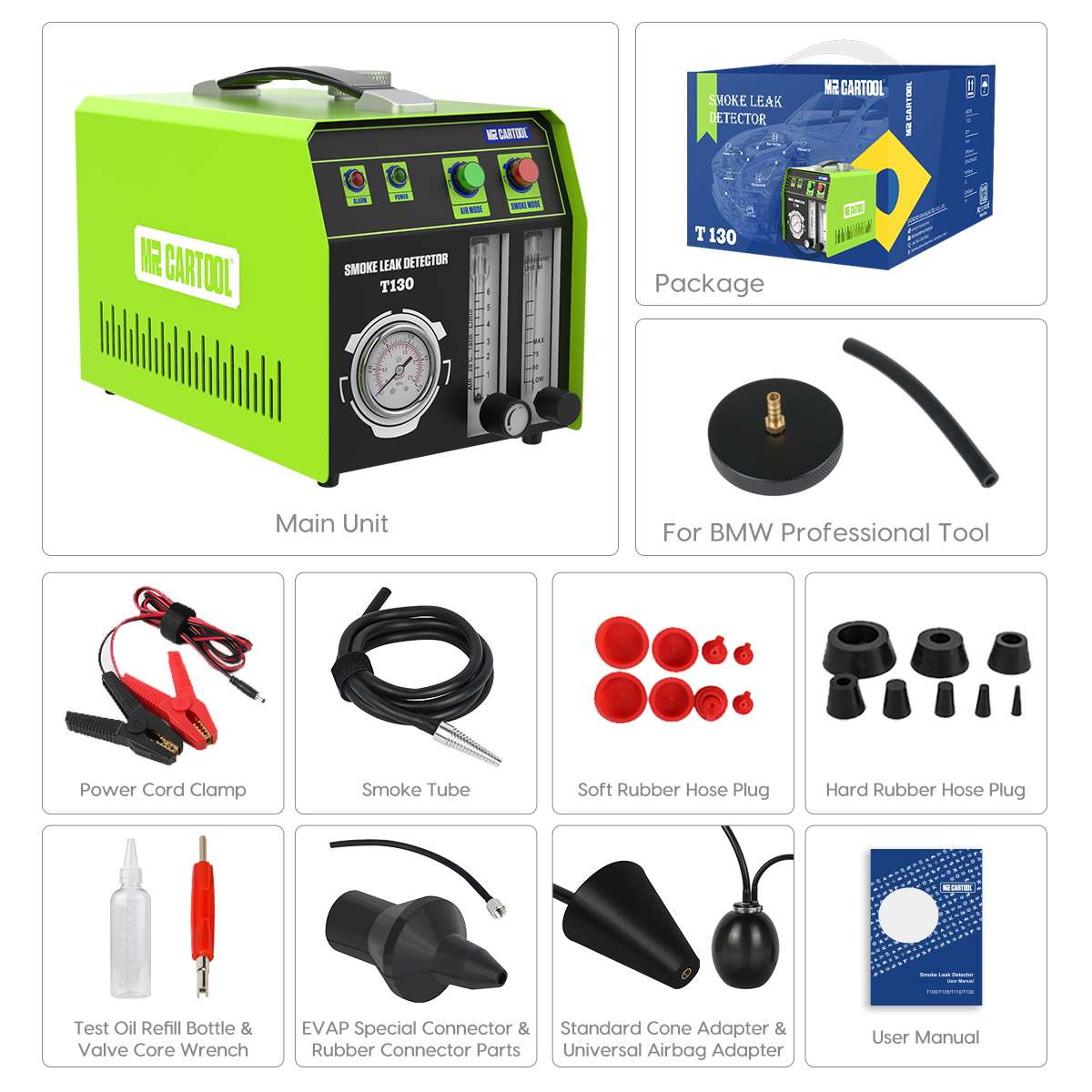 MR CARTOOL T130 Automotive Smoke Tester - Image 3