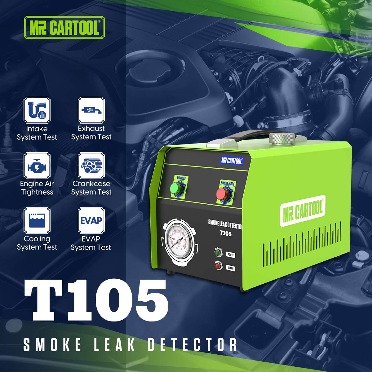 MR CARTOOL T105 Automotive Smoke Machine - Image 2