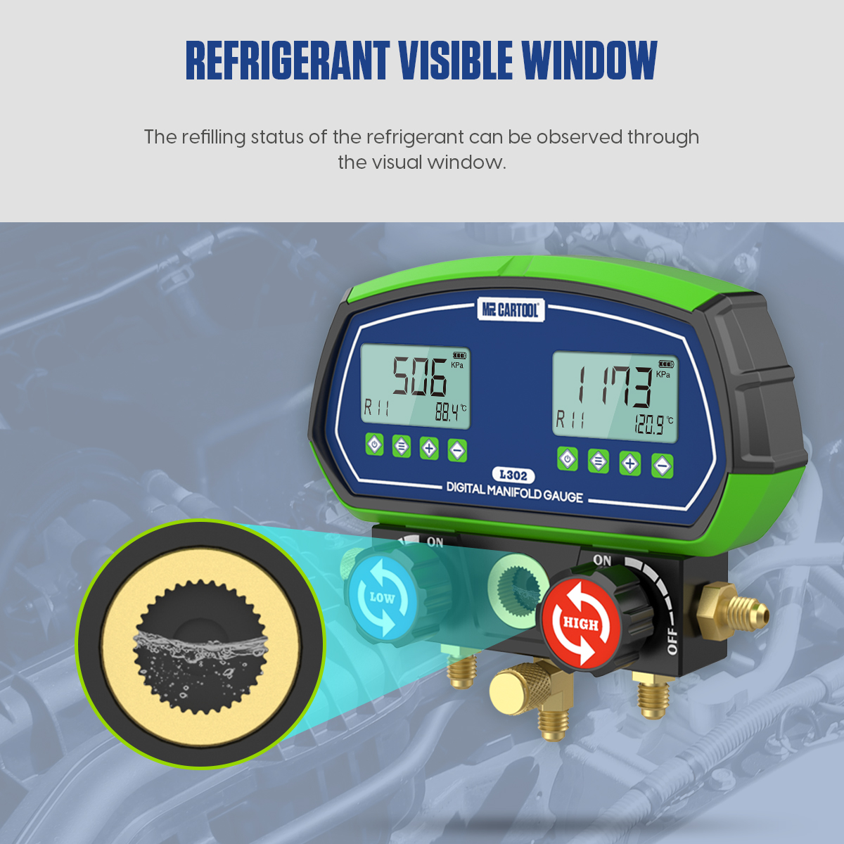 MRCARTOOL L302 Digital Refrigerant Gauge & HVAC gauges - Image 9