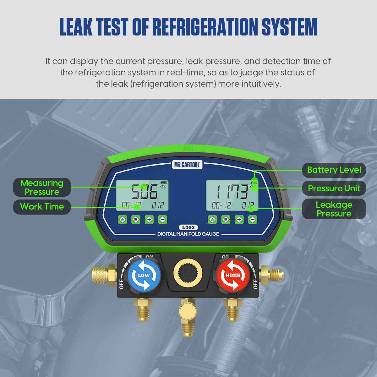 MRCARTOOL L302 Digital Refrigerant Gauge & HVAC gauges - Image 14