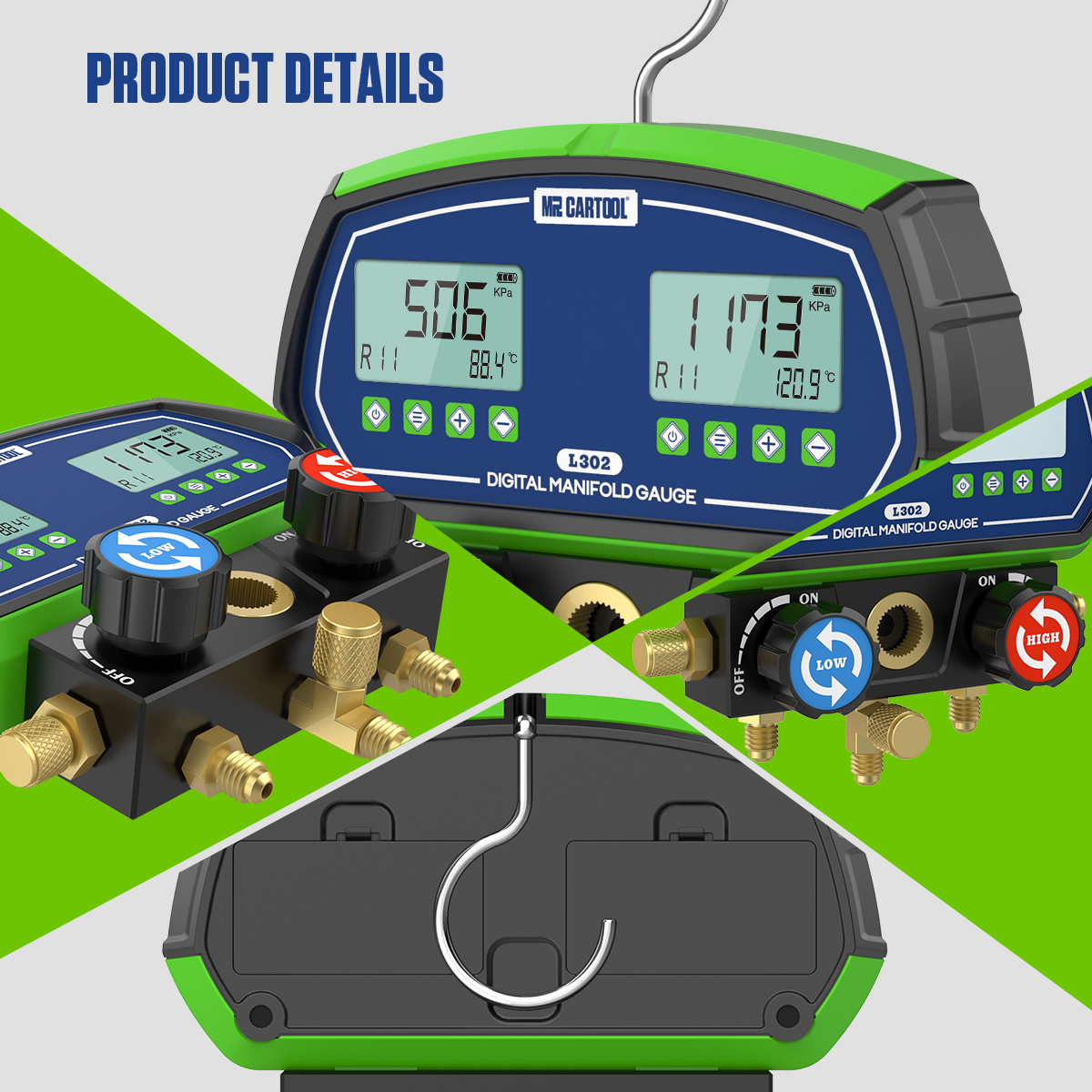 MRCARTOOL L302 Digital Refrigerant Gauge & HVAC gauges - Image 5