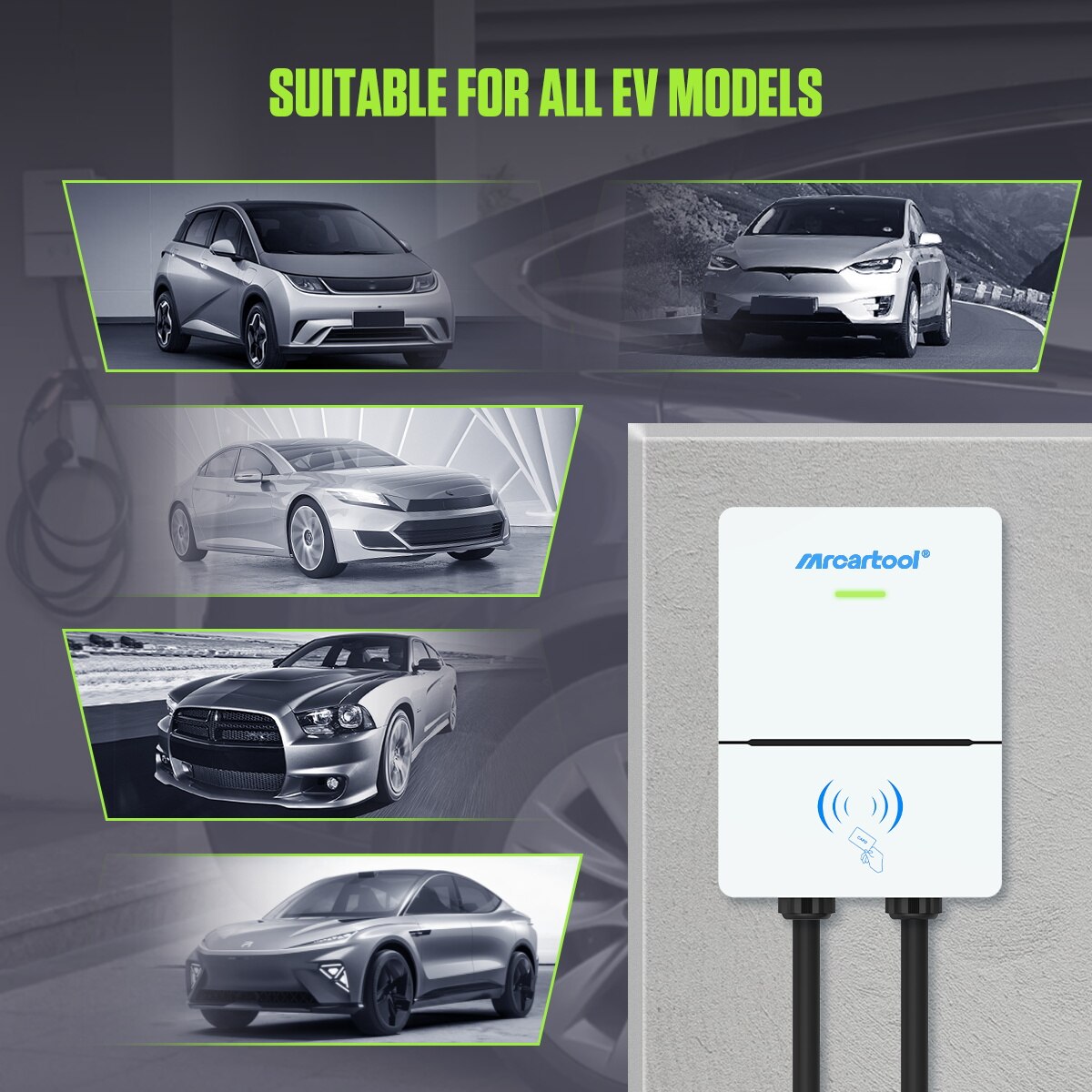 MRCARTOOL S310 EV Home Charger Wallbox 32A 7KW Level 2 Charging Pile Wall Mount For EV - Image 7