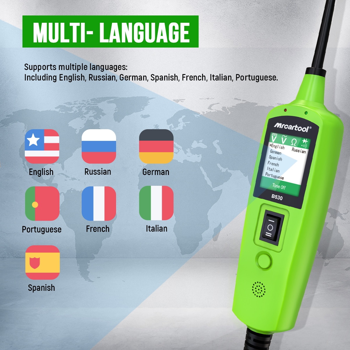 MRCARTOOL B530 Automotive Circuit Tester With LED Display - Image 5