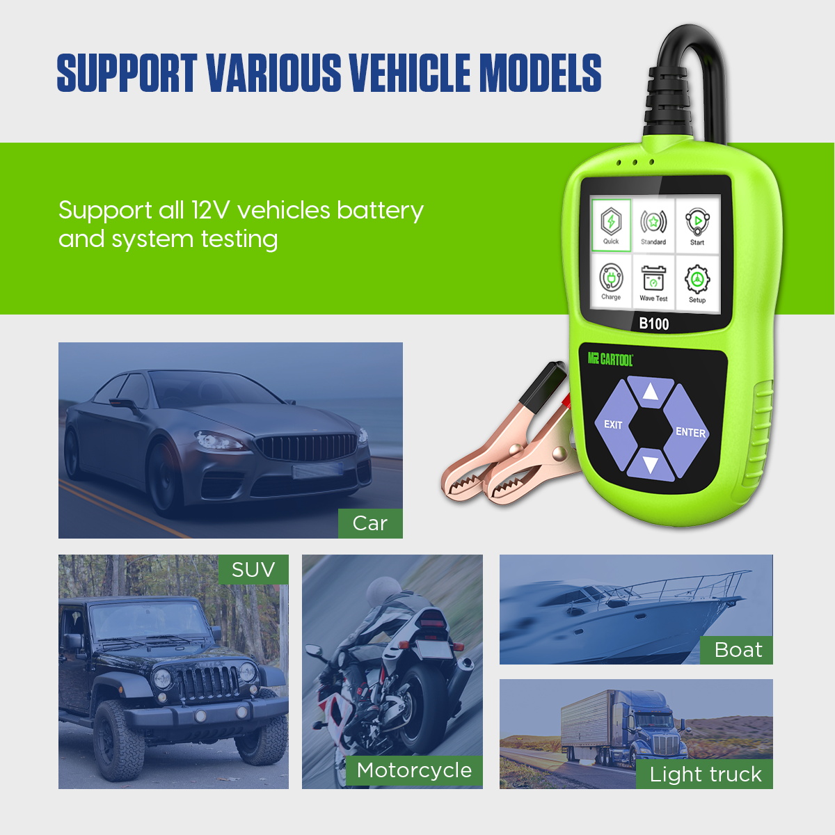 MRCARTOOL B100 Battery Capacity Tester Battery Load Test - Image 9