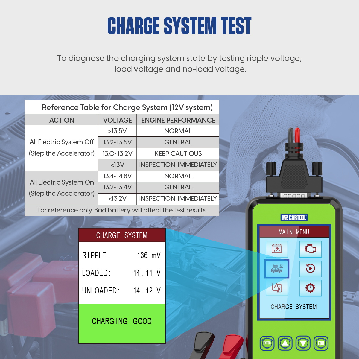 MRCARTOOL B300 Battery Tester for car - Image 10