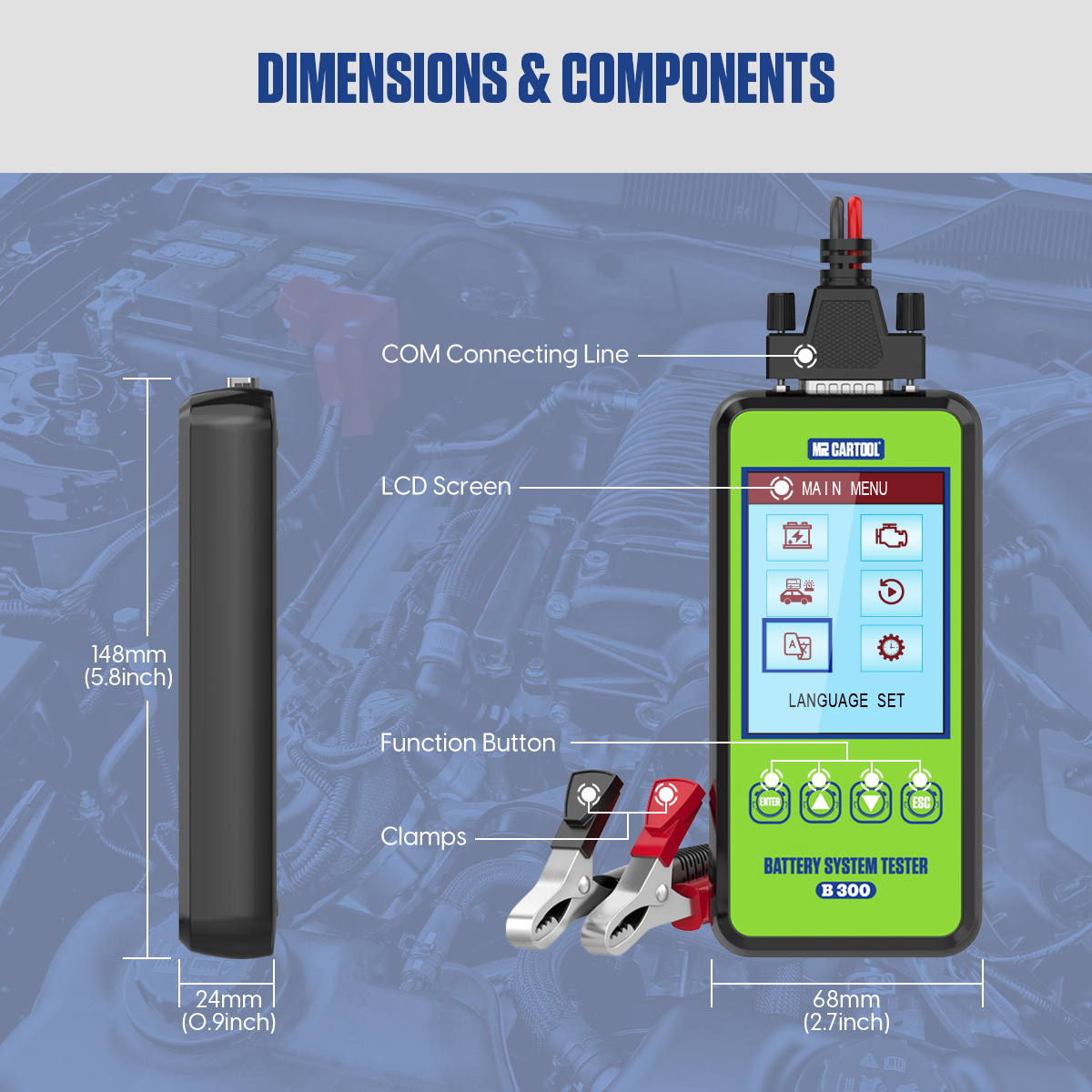 MRCARTOOL B300 Battery Tester for car - Image 13