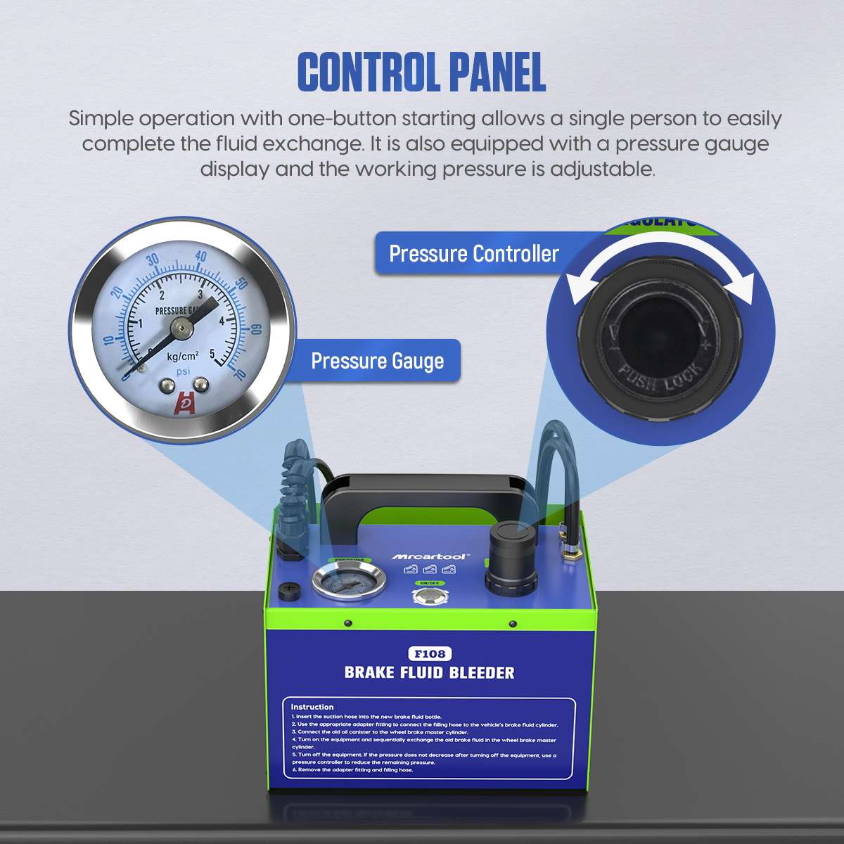 MRCARTOOL F108 Brake Fluid Exchange Machine - Image 3