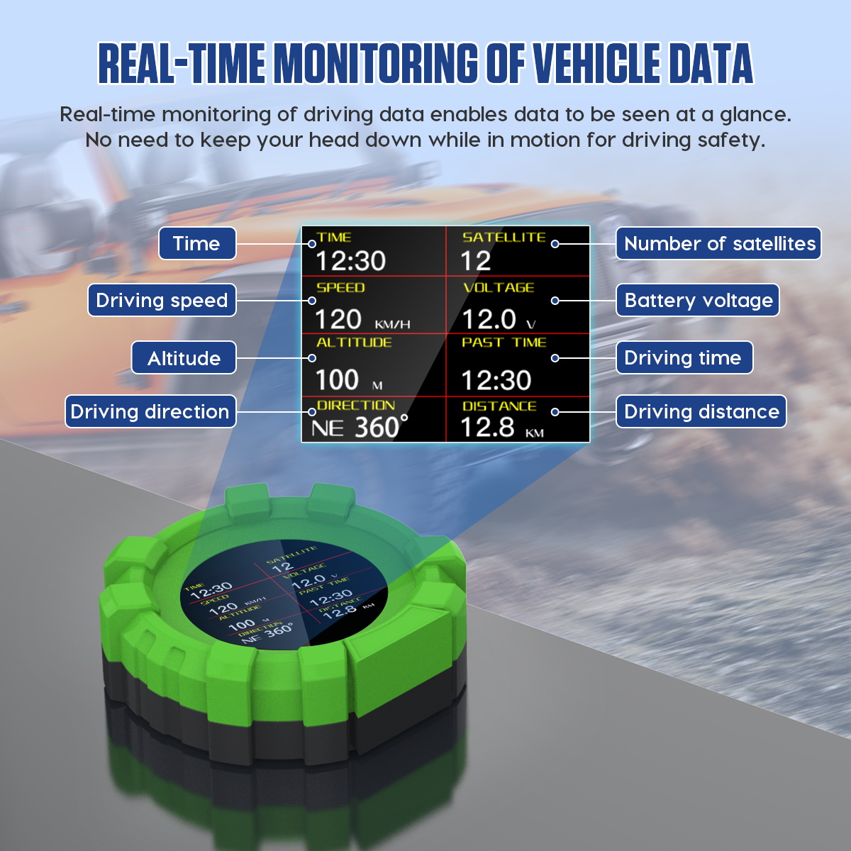 M95 Digital Inclinometer Car Speedeometer