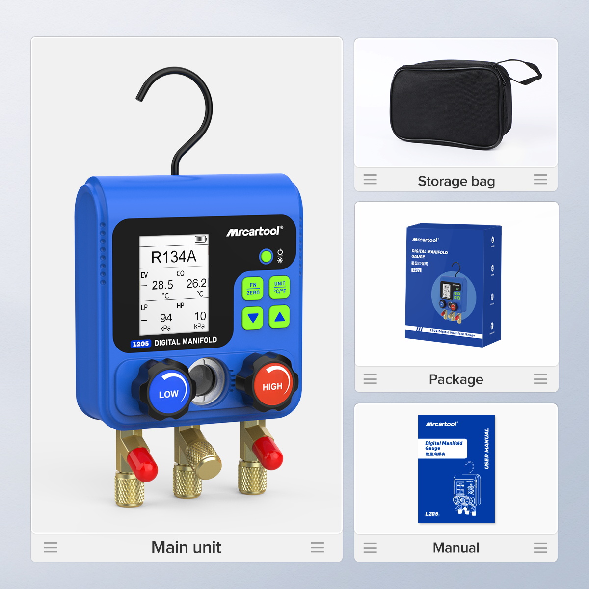 MRCARTOOL L205 HVAC Manifold Gauge Set AC Gauges - Image 12