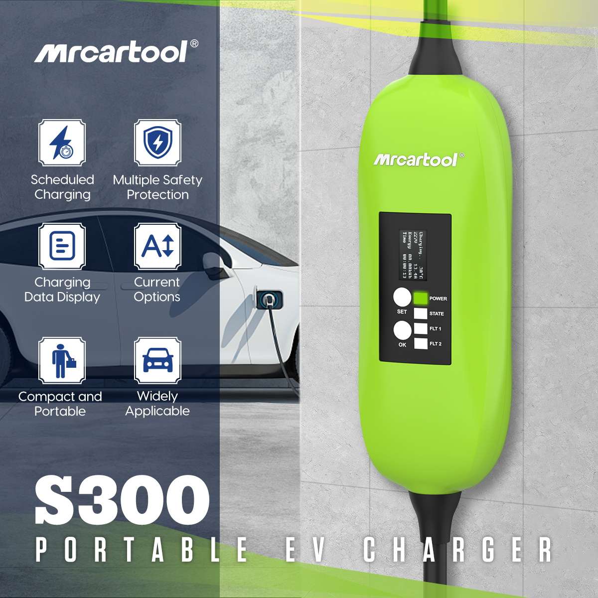 MRCARTOOL S300 Portable EV Charger With APP Control - Image 2