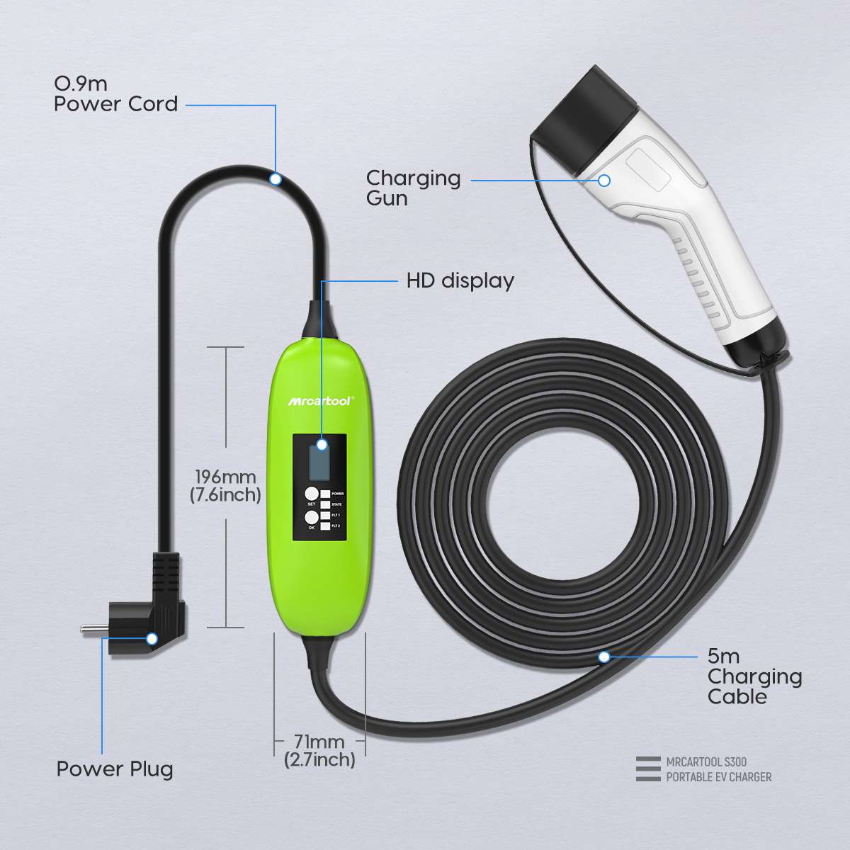 MRCARTOOL S300 Portable EV Charger With APP Control - Image 6