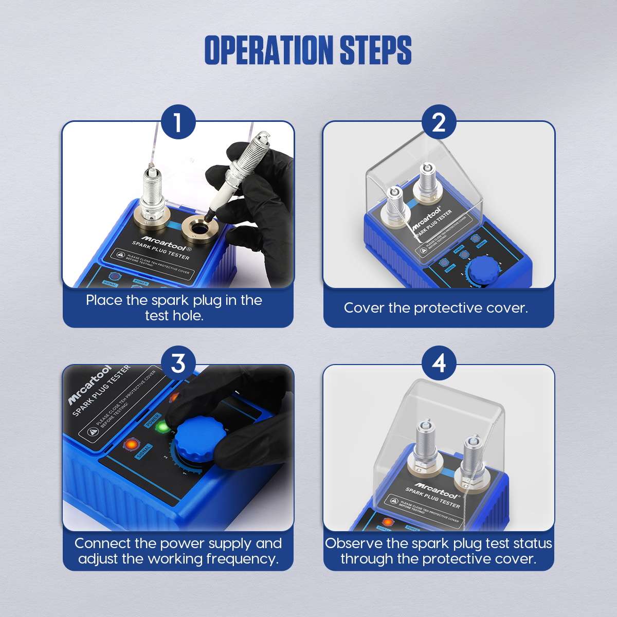 MRCARTOOL Car Spark Plug Tester with Auto Adjustable for 12V Vehicles - Image 5