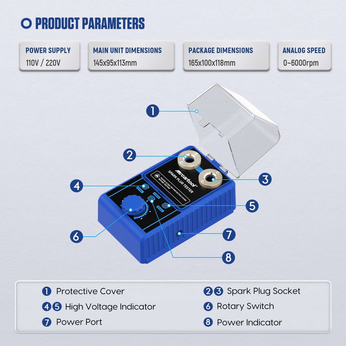MRCARTOOL Car Spark Plug Tester with Auto Adjustable for 12V Vehicles - Image 4