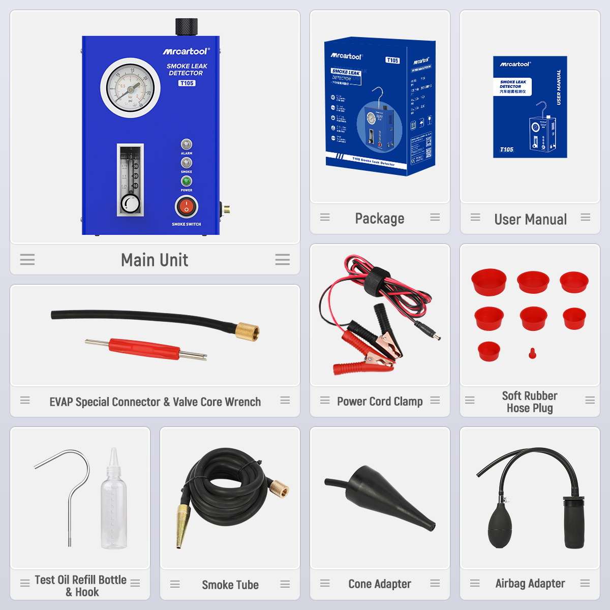 MRCARTOOL T105 Smoke For Leak Detection Evap Leak Tester - Image 7
