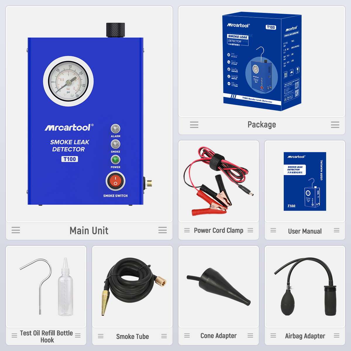 Smoke Machine Leak Detector Car Vacuum Leak Tester-MRCARTOOL T100 - Image 7