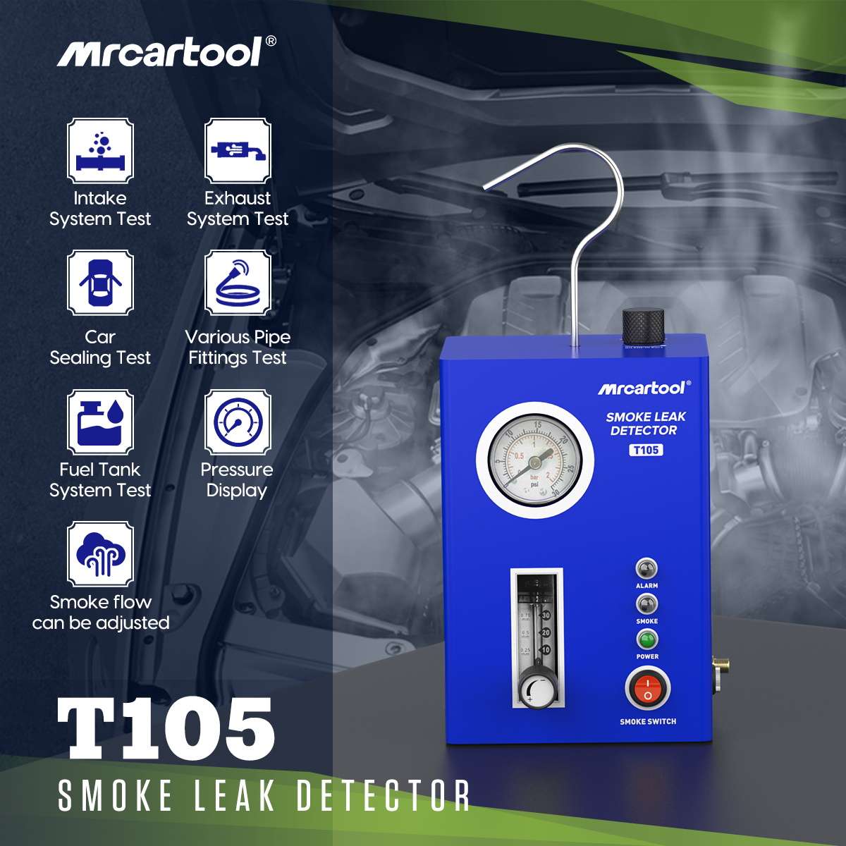 MRCARTOOL T105 Smoke For Leak Detection Evap Leak Tester - Image 2