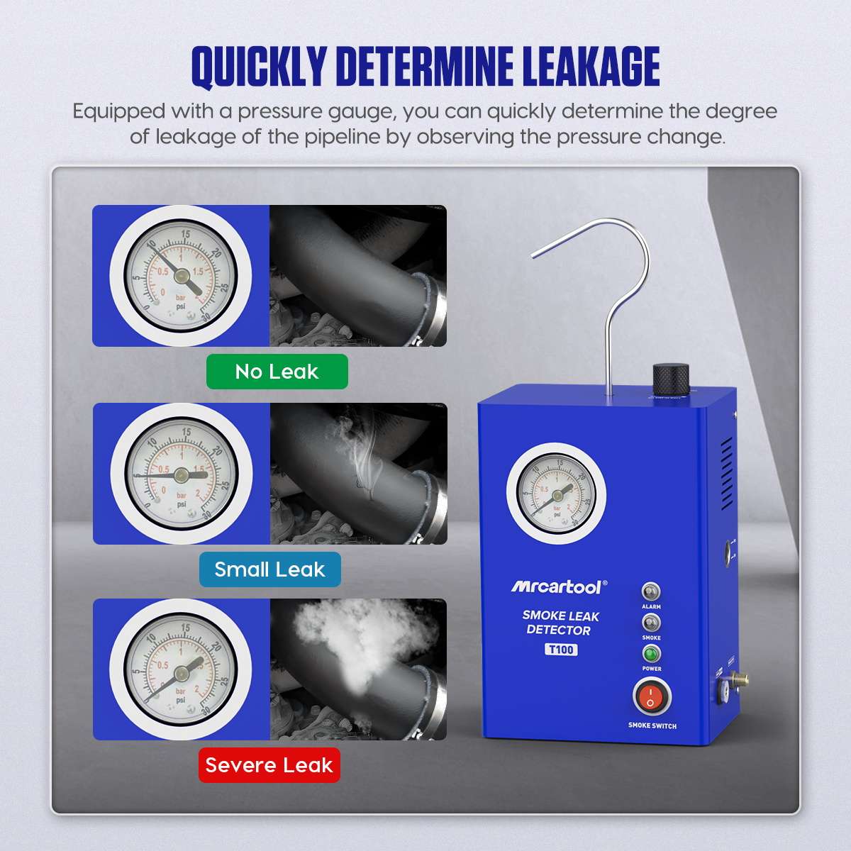 Smoke Machine Leak Detector Car Vacuum Leak Tester-MRCARTOOL T100 - Image 3