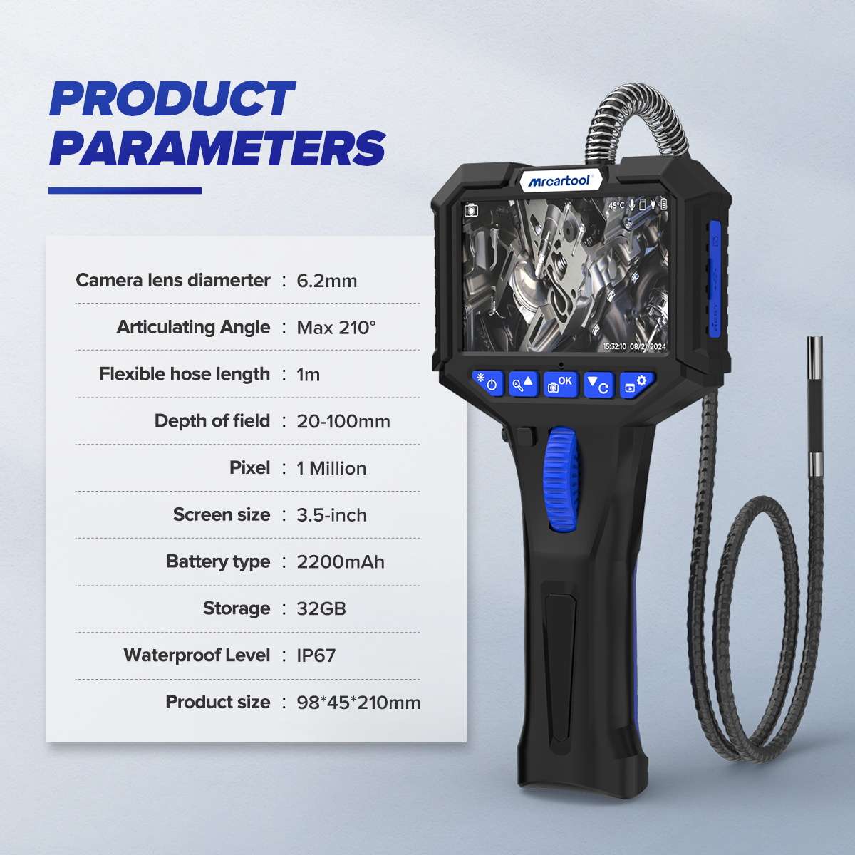 MRCARTOOL N150 210° Articulating Borescope - Image 13