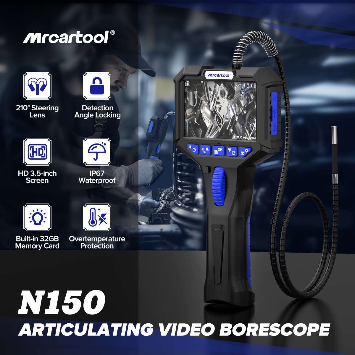 MRCARTOOL N150 210° Articulating Borescope - Image 2