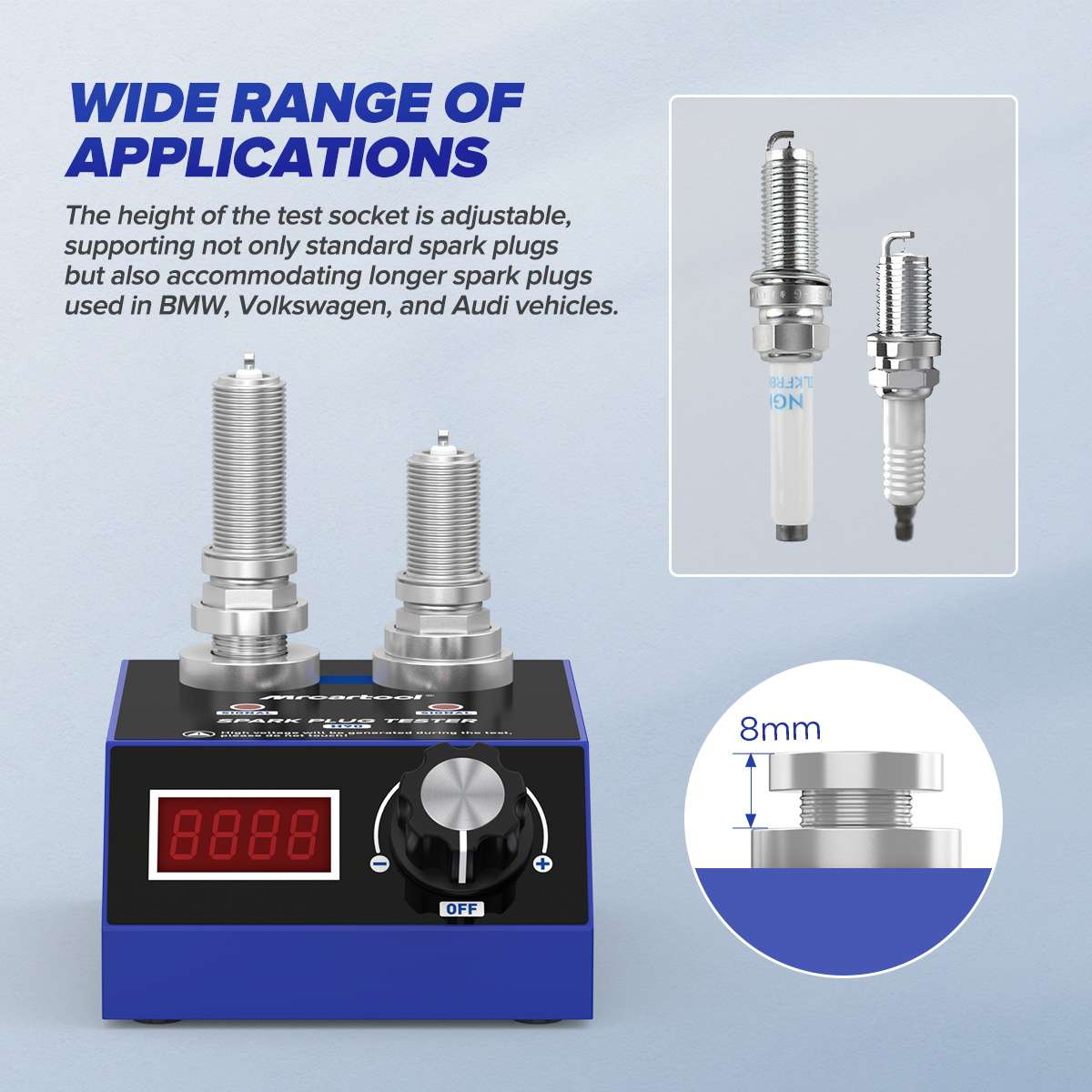 MRCARTOOL H90 Spark Plug Tester Tool Dual Hole - Image 7