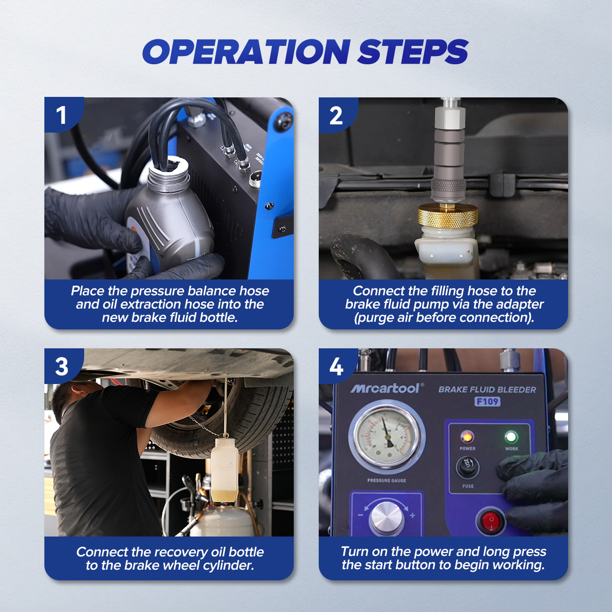 MRCARTOOL F109 Brake Flush Machine Automatic Brake Bleeder - Image 3