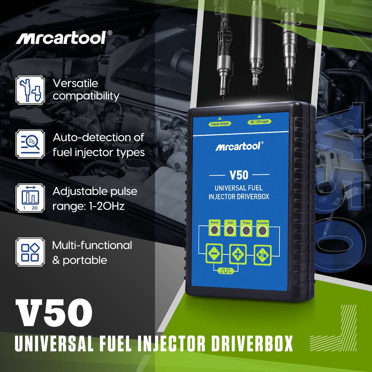 MRCARTOOL V50 Fuel Injector Tester Cleaner Driverbox Tool - Image 2