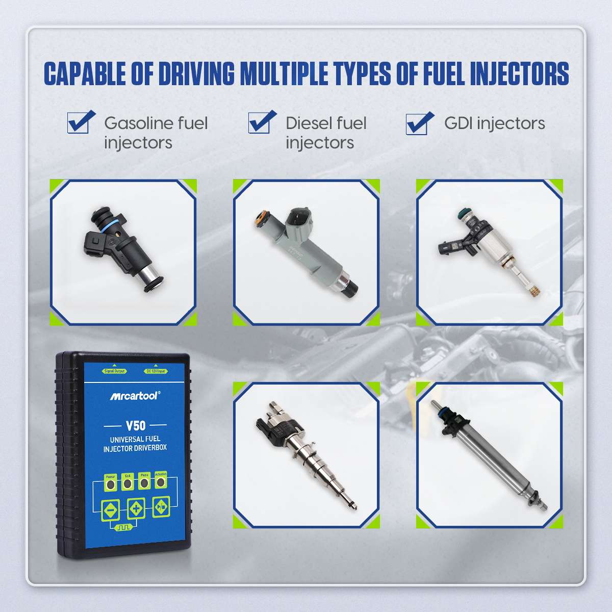 MRCARTOOL V50 Fuel Injector Tester Cleaner Driverbox Tool - Image 3