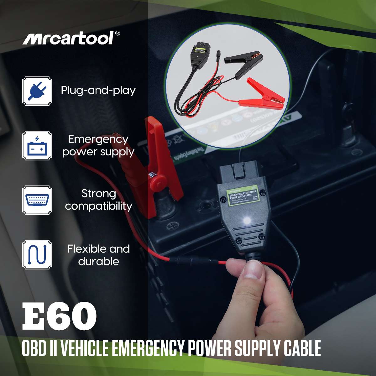 MRCARTOOL E60 ECU Emergency Power Supply Cable 12V - Image 2