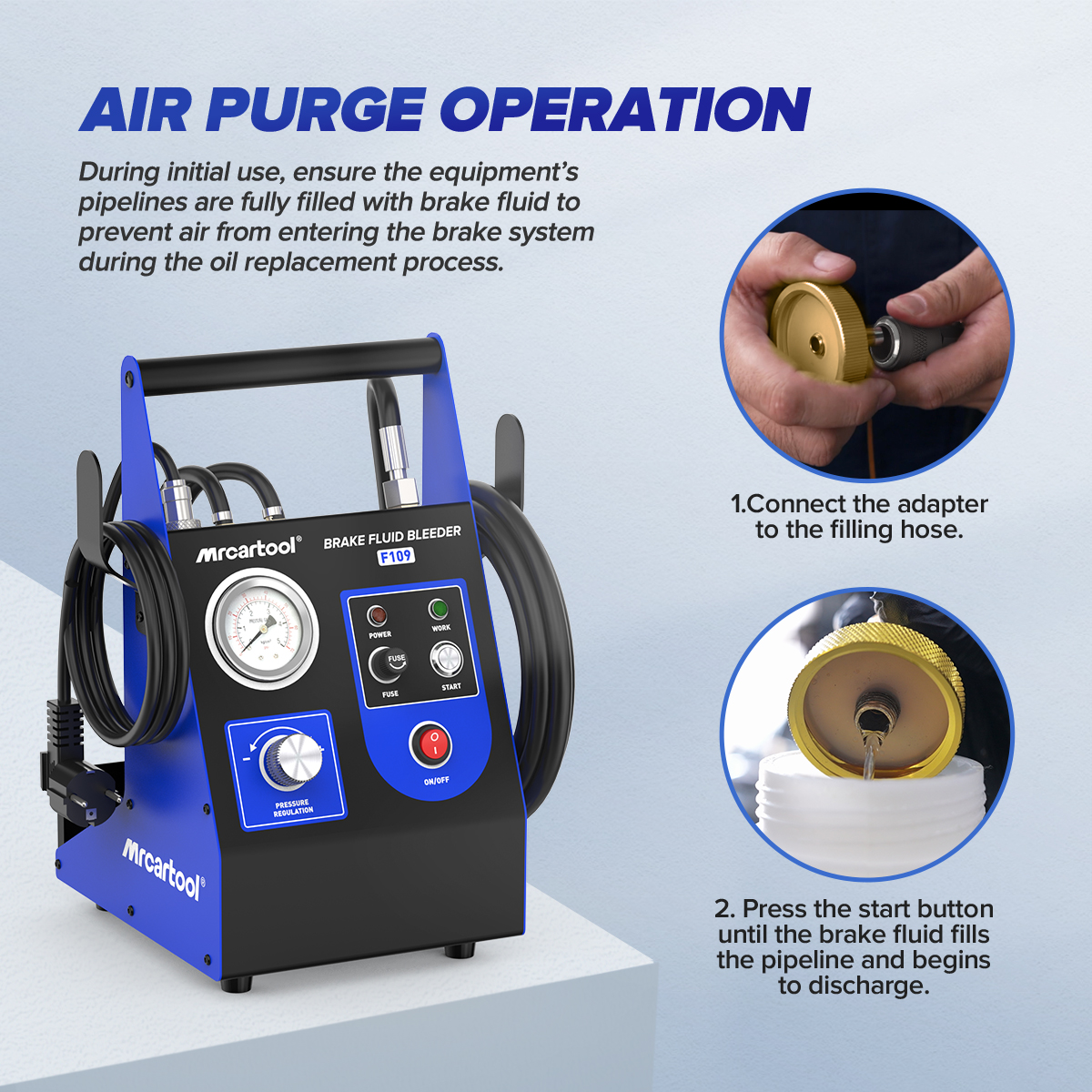 MRCARTOOL F109 Brake Flush Machine Automatic Brake Bleeder - Image 9