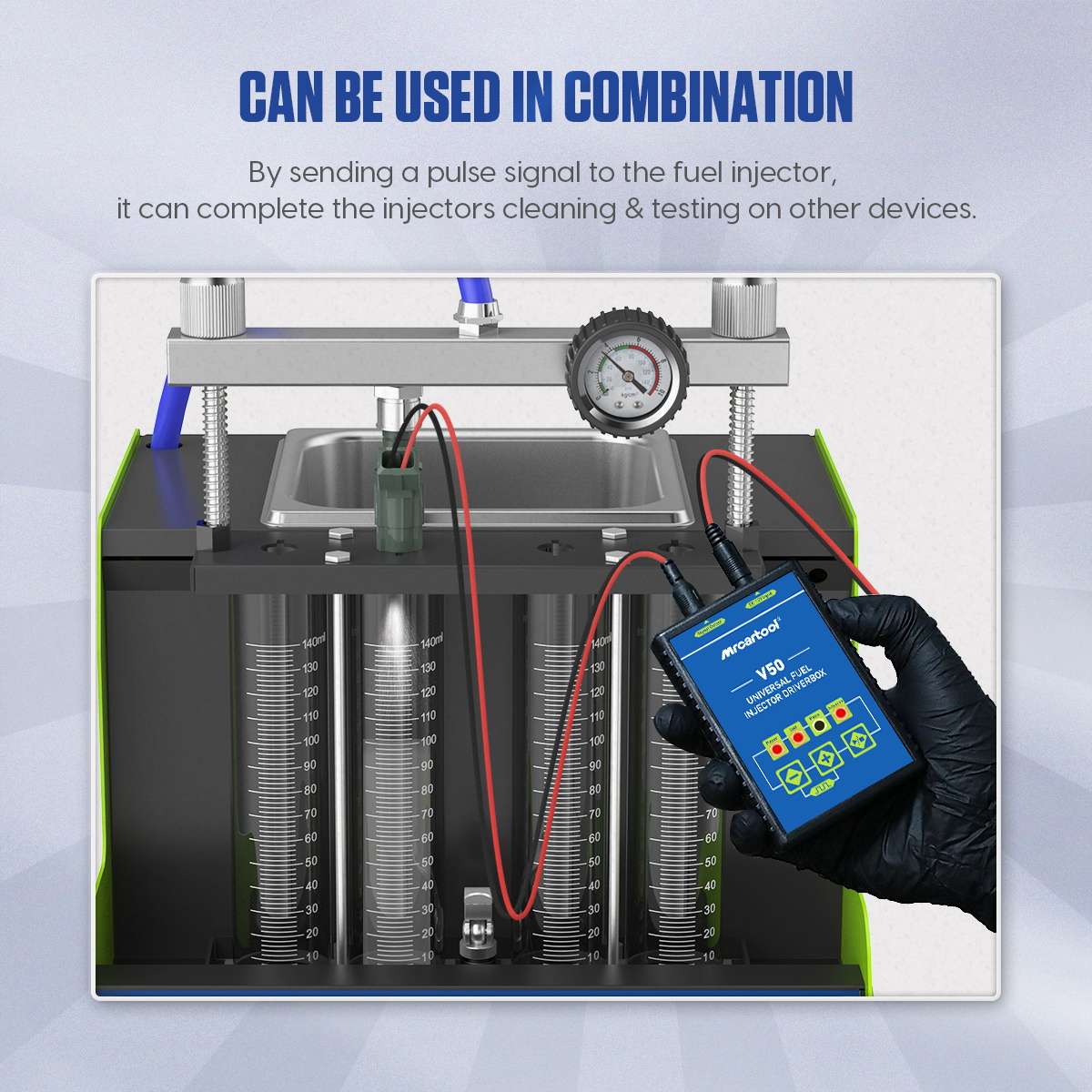 MRCARTOOL V50 Fuel Injector Tester Cleaner Driverbox Tool - Image 6