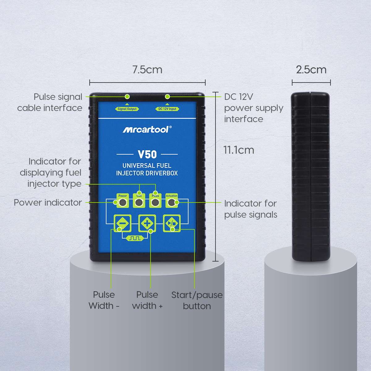 MRCARTOOL V50 Fuel Injector Tester Cleaner Driverbox Tool - Image 7