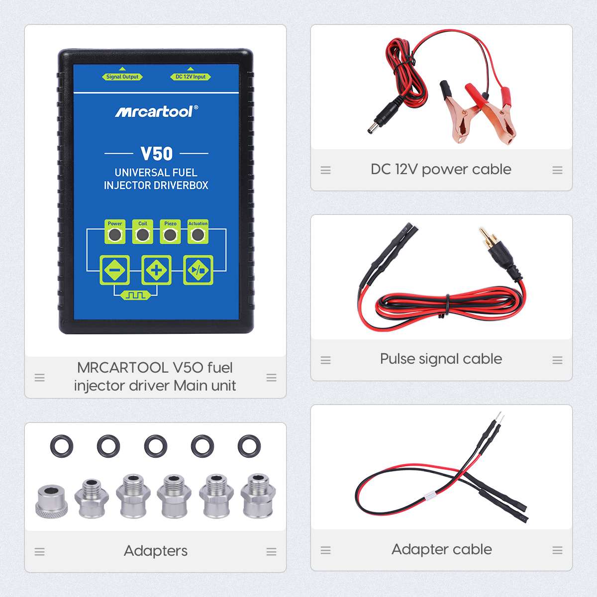 MRCARTOOL V50 Fuel Injector Tester Cleaner Driverbox Tool - Image 8