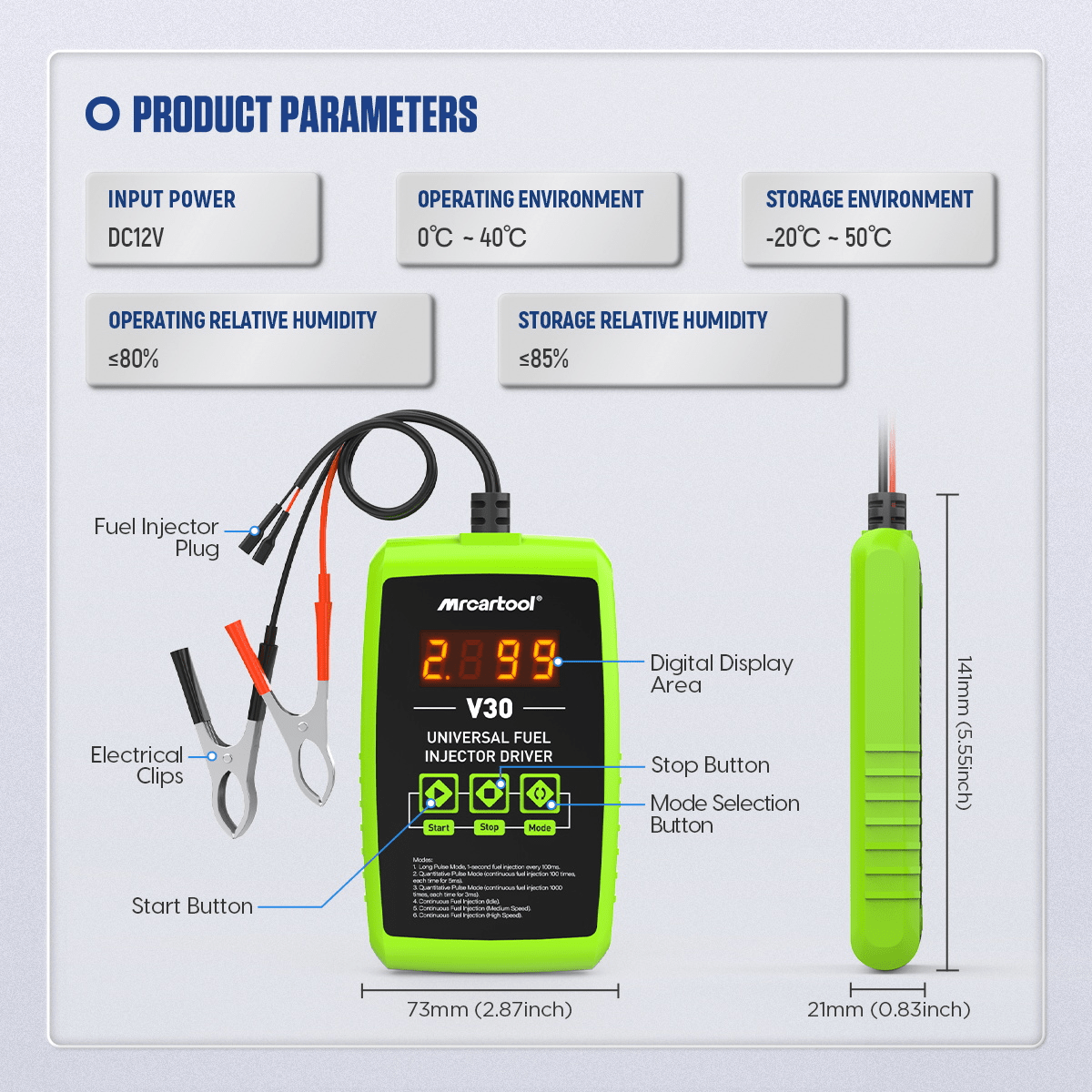 MRCARTOOL V30 Fuel Injector Tester Cleaner DIY Tool - Image 7