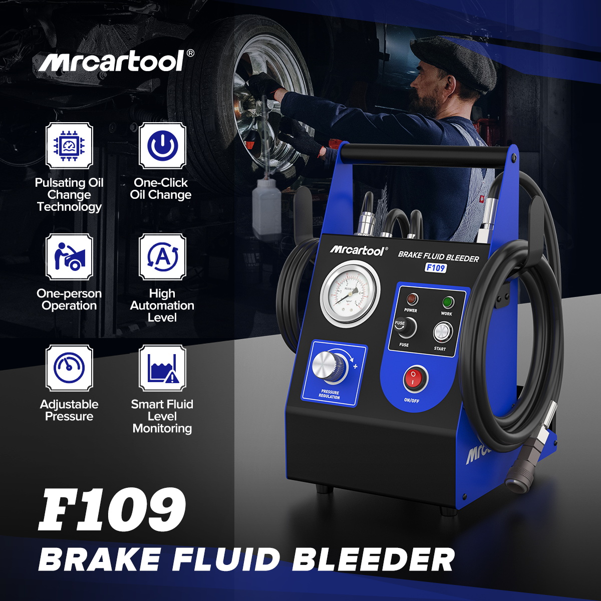 MRCARTOOL F109 Brake Flush Machine Automatic Brake Bleeder - Image 2