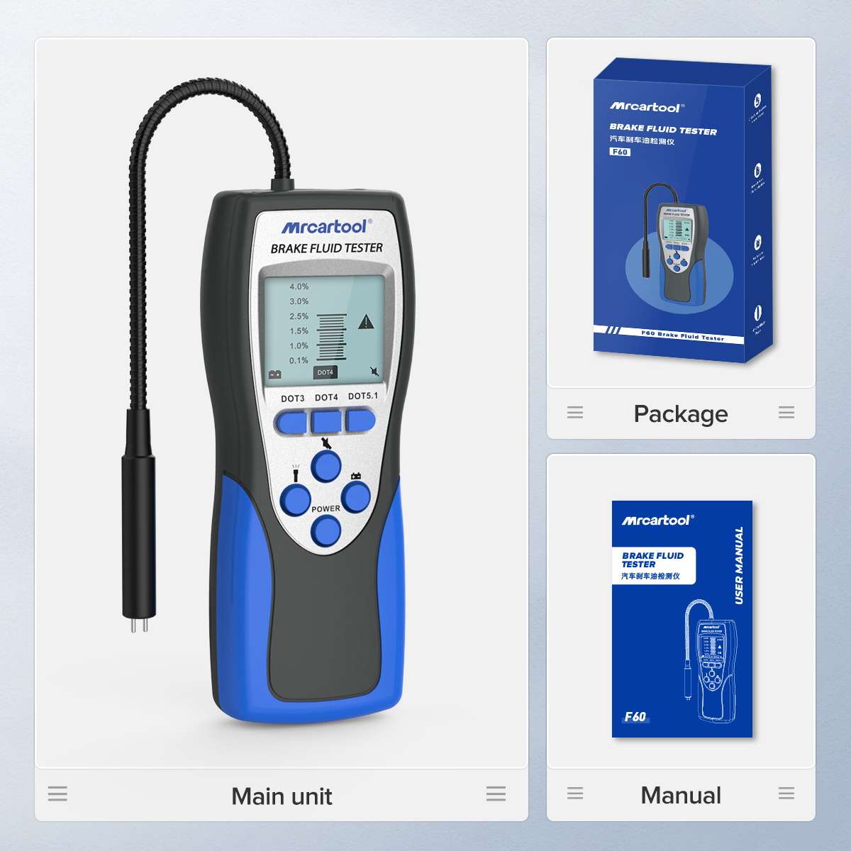MR CARTOOL F60 Brake Fluid Tester with HD Blackit Screen - Image 11
