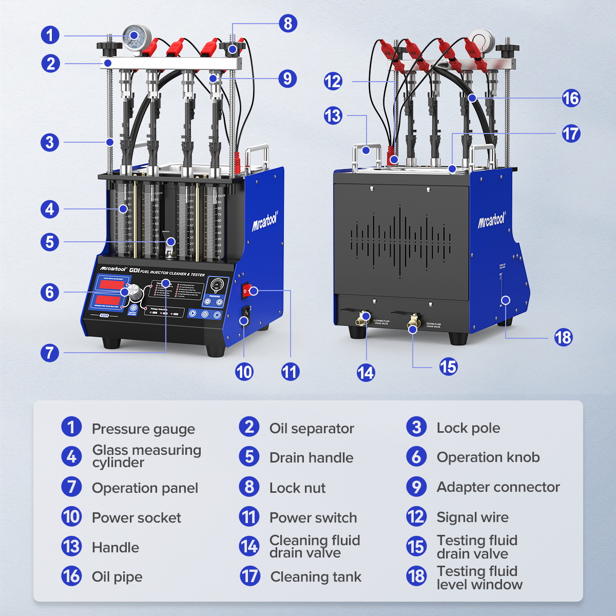 MRCARTOOL V Series Car Injector Cleaner Machine Service Parts - Image 2