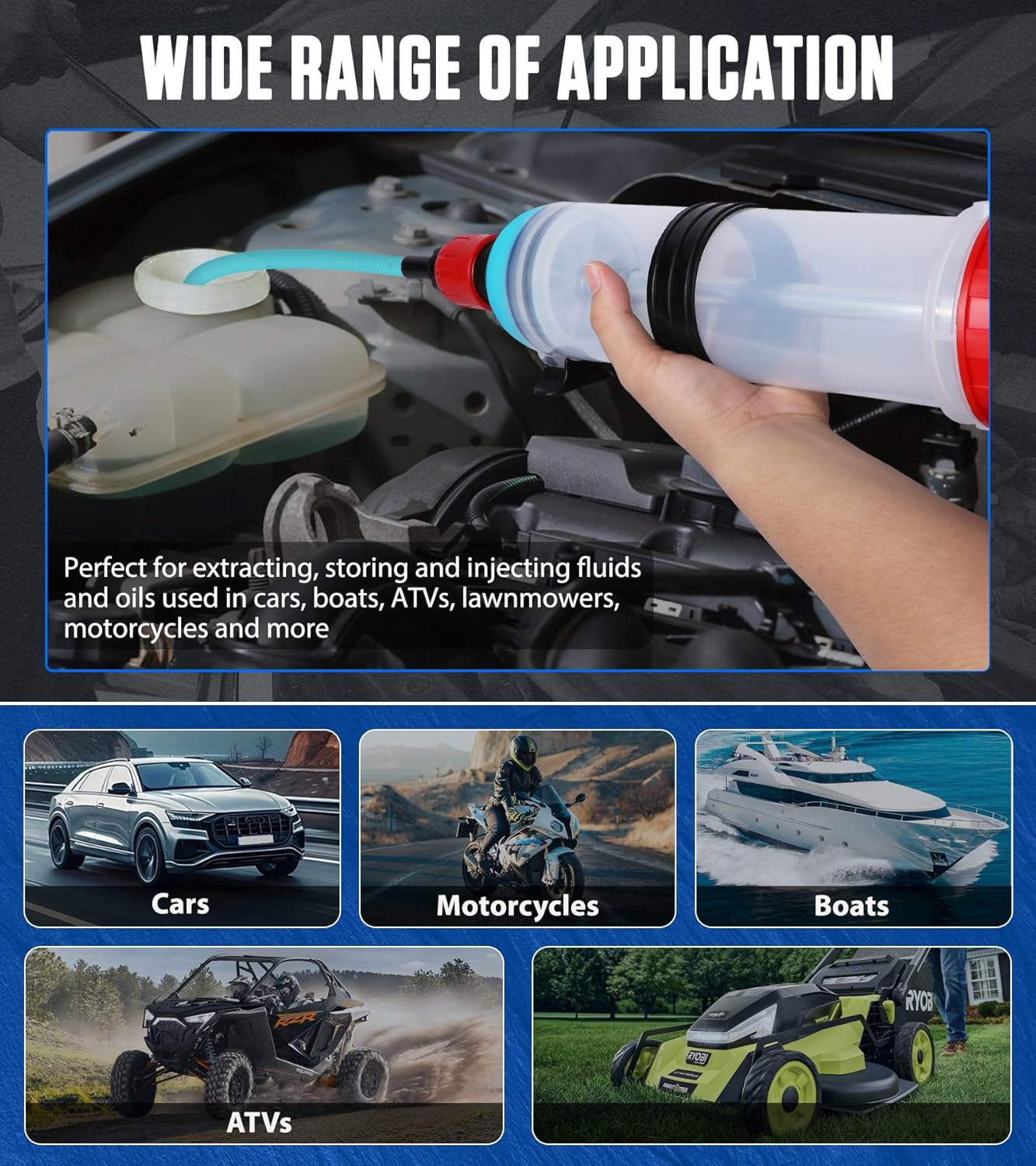 MRCARTOOL 1.5 Liters Oil Extractor Pump - Image 3