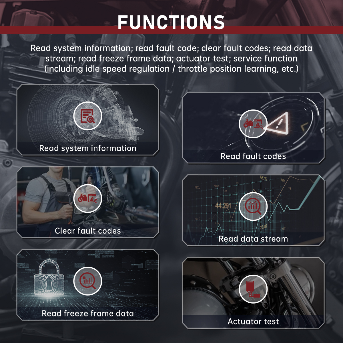 FXTUL M3 Motorcycle Obd Scanner for Bike - Image 12