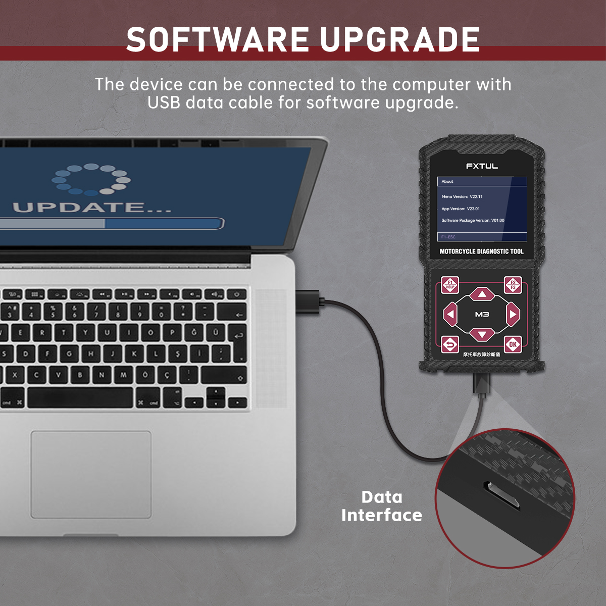 FXTUL M3 Motorcycle Obd Scanner for Bike - Image 8