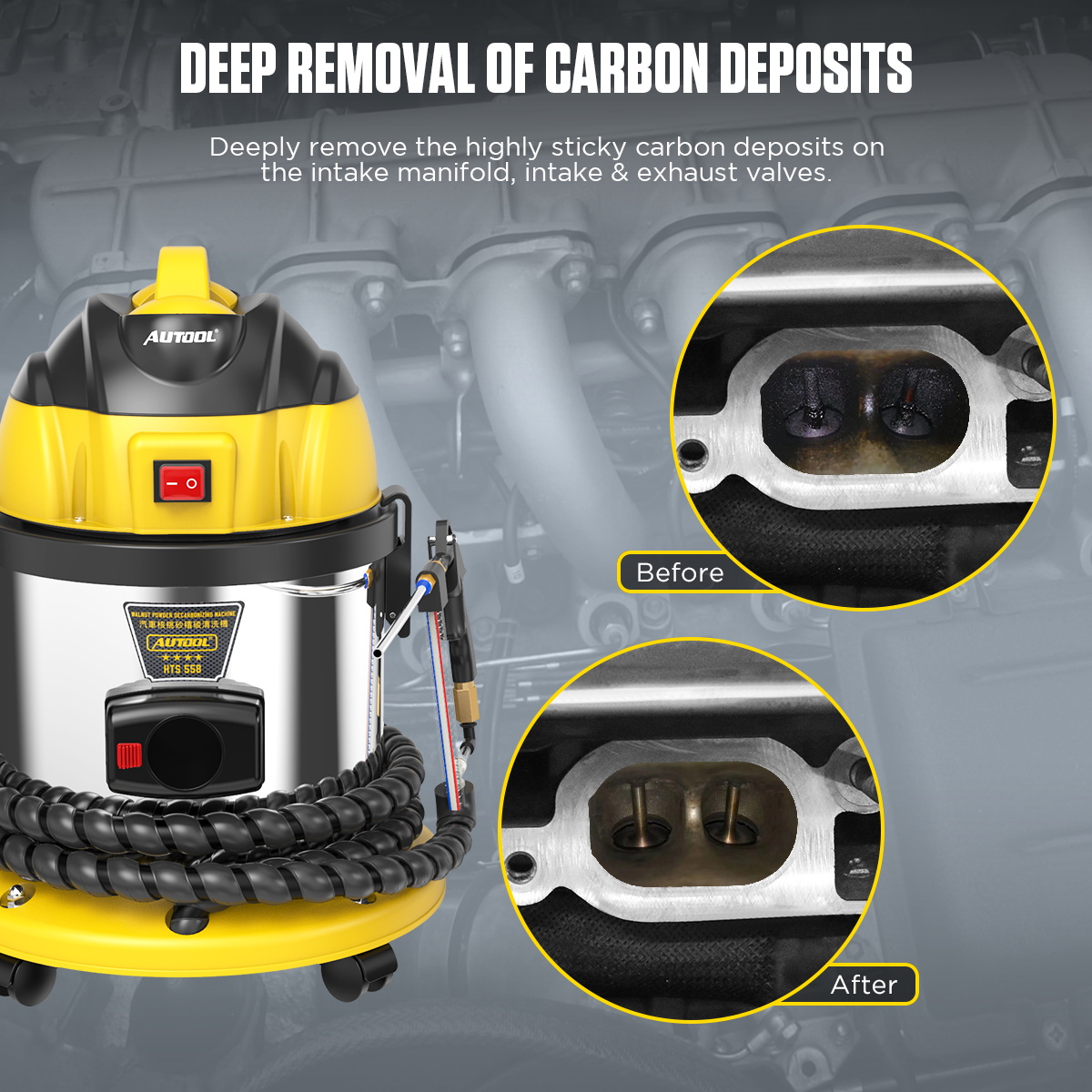 Walnut Shell Sand Blaster Engine Clean Machine-AUTOOL HTS558 - Image 3