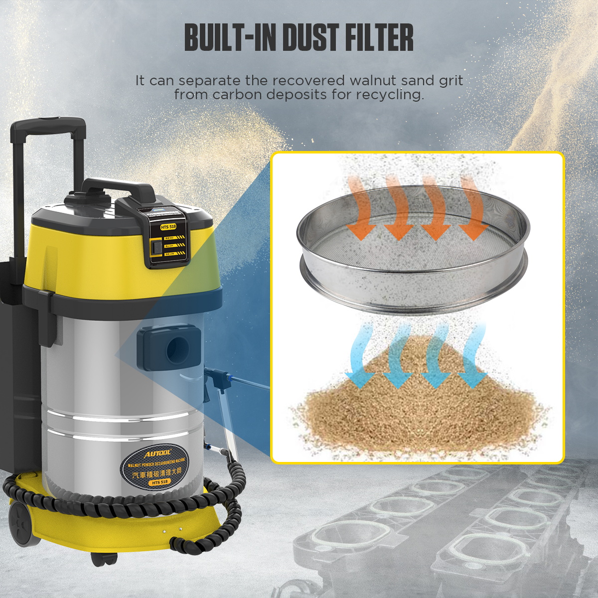 Walnut Shell Sand Blaster Carbona Washing Machine Cleaner - Image 8