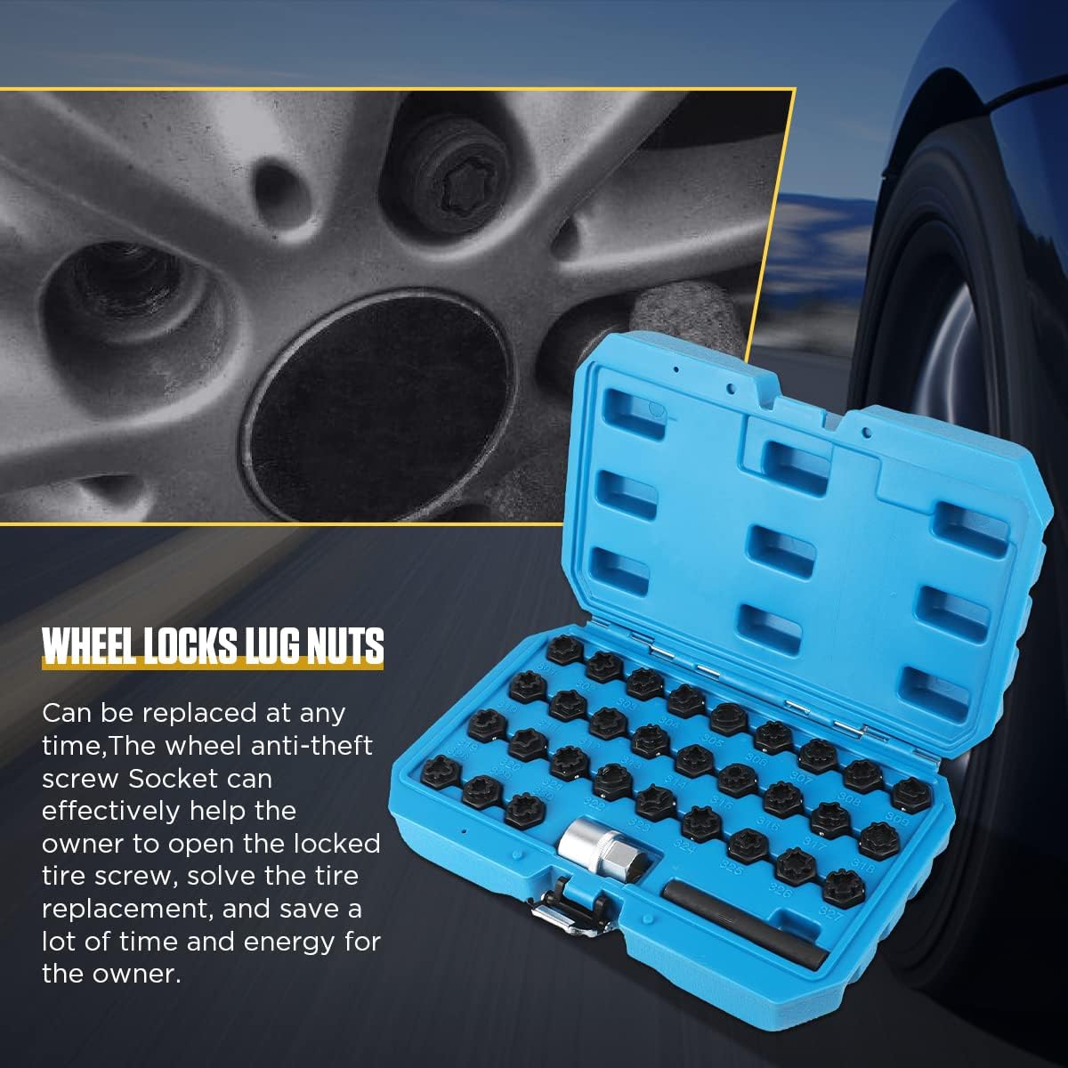 MRCARTOOL 32PCS Locking Wheel Nut Removal Tool for Benz - Image 2