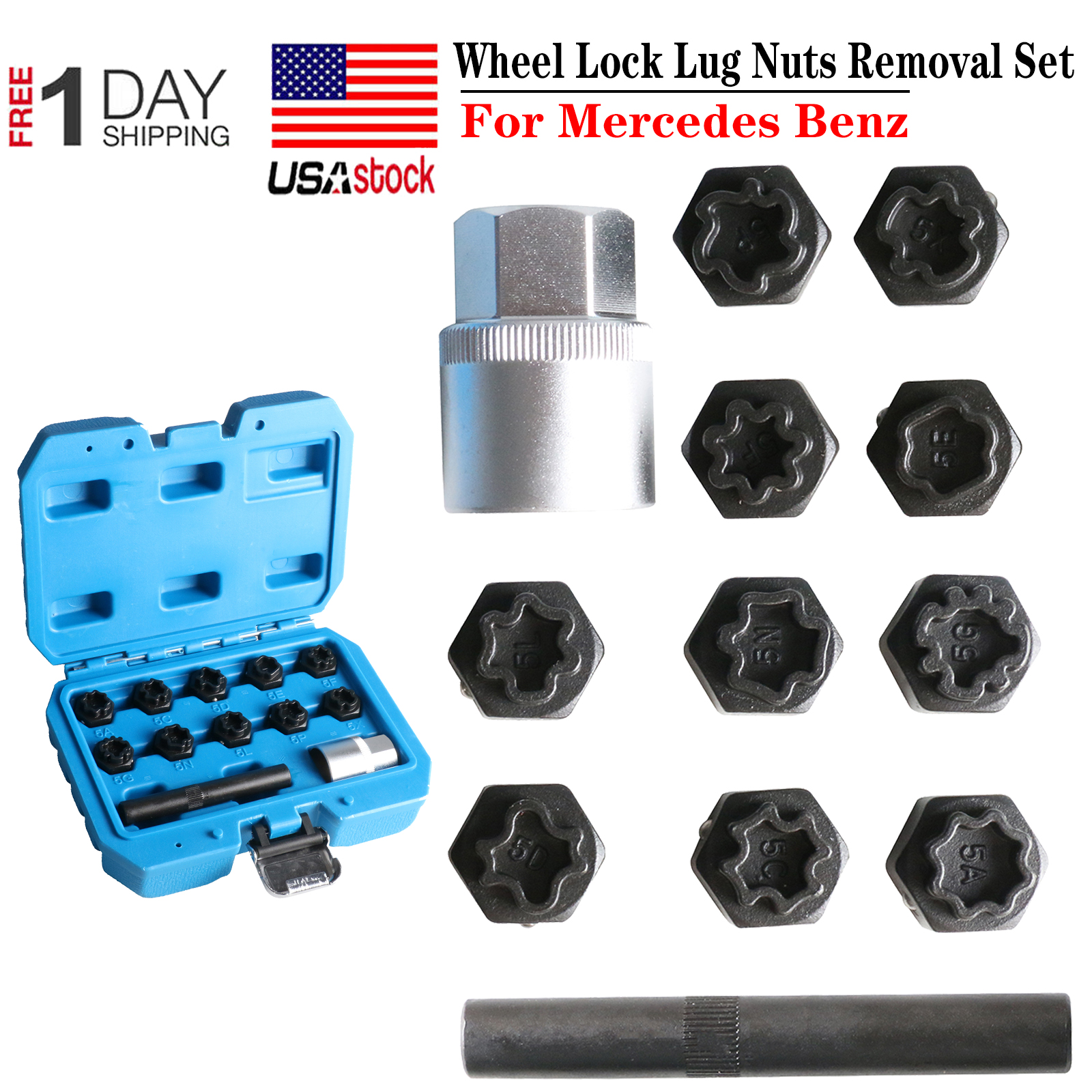 MRCATOOL 12PCS Wheel Lock Removal Tool for Benz - Image 4