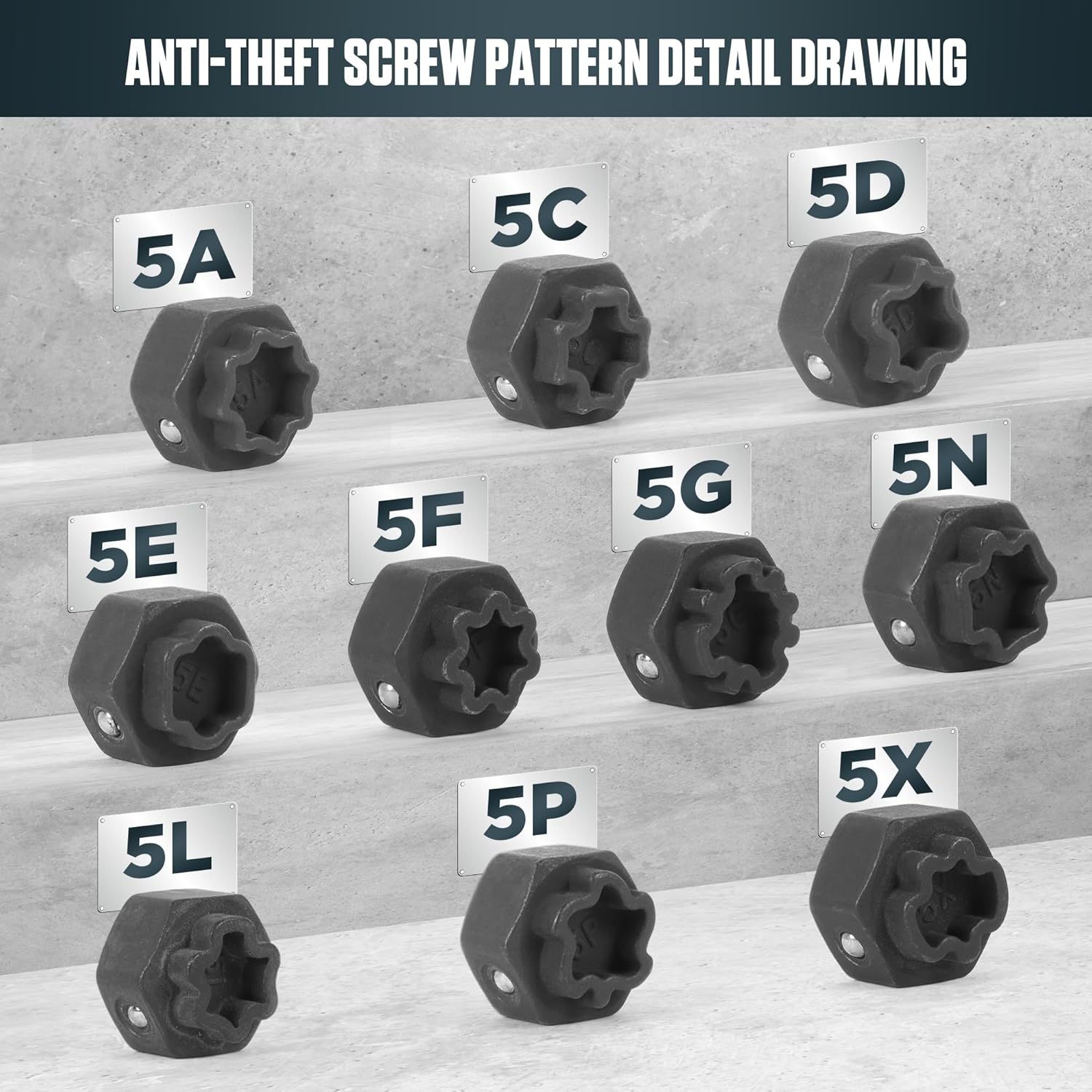 MRCATOOL 12PCS Wheel Lock Removal Tool for Benz - Image 5