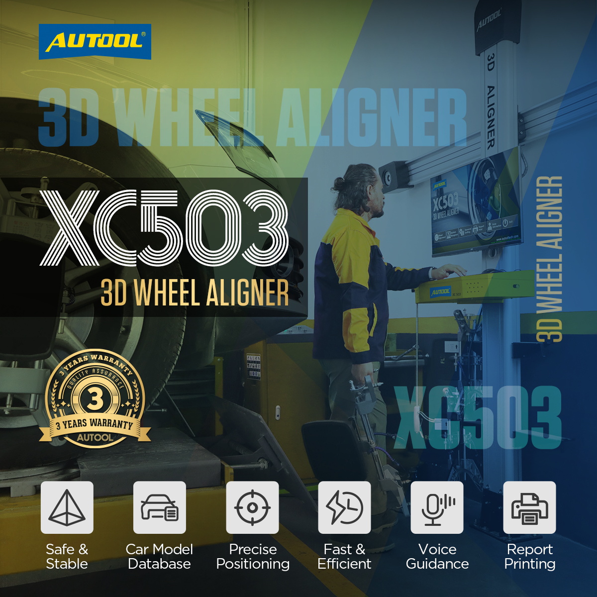 XC503 Export Mode car 3D Wheel Alignment Machine Equipment Wheel Aligner - Image 2