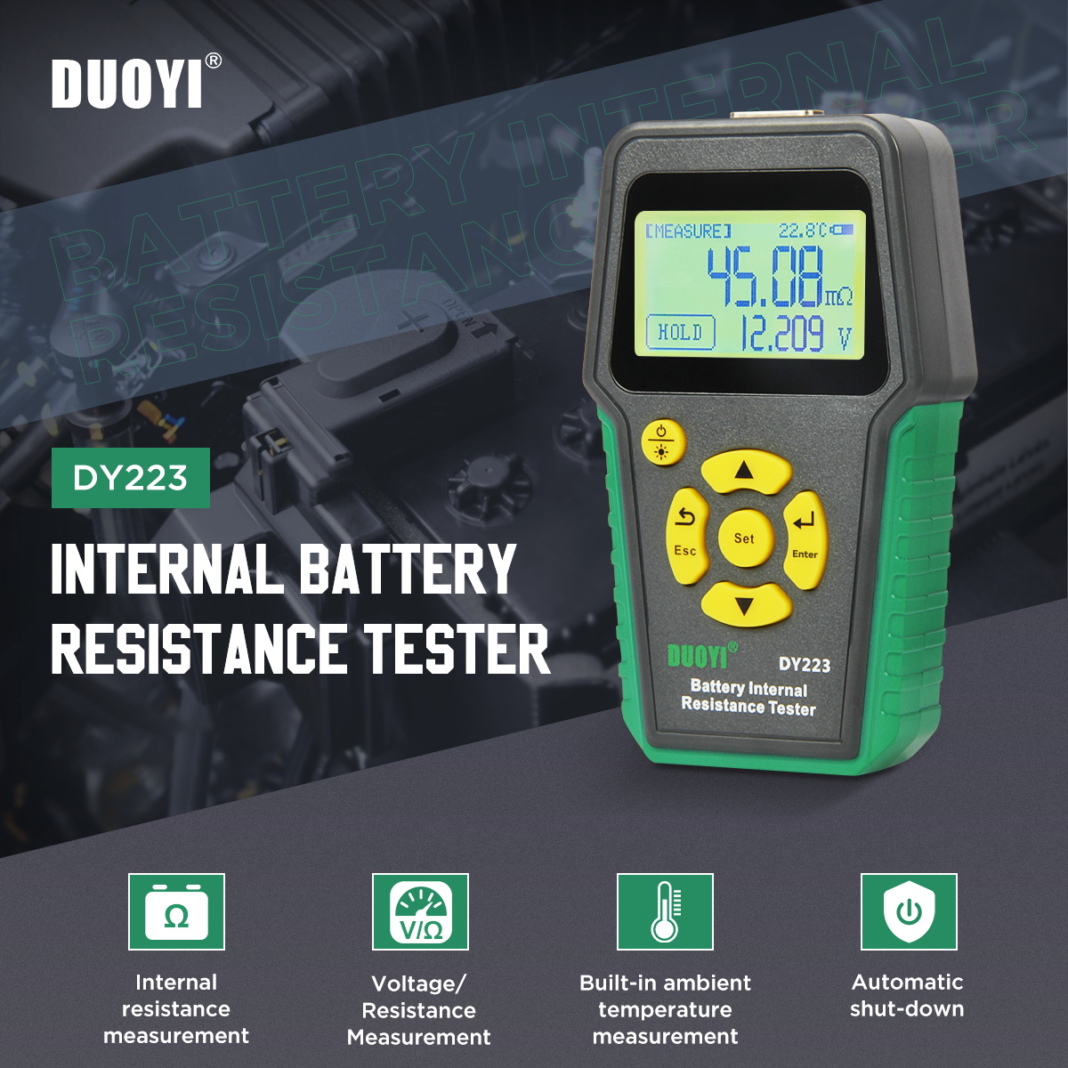 Battery Internal Resistance Tester DY223 - Image 2