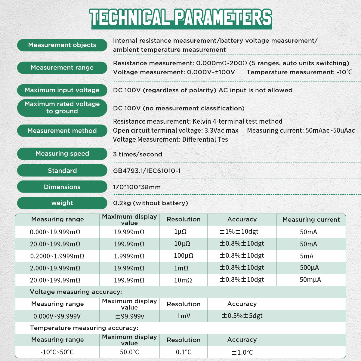 Battery Internal Resistance Tester DY223 - Image 7